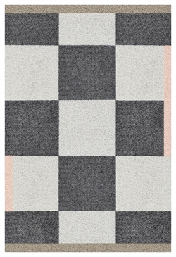 Square all-round gulvmåtte mørkegrå 55x80 cm fra Mette Ditmer